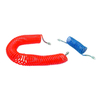 1470P06 04 13 Polyamide Recoil Tube with 1.4 BSPT Fitting, 6x4mm, Blue, 2 meter